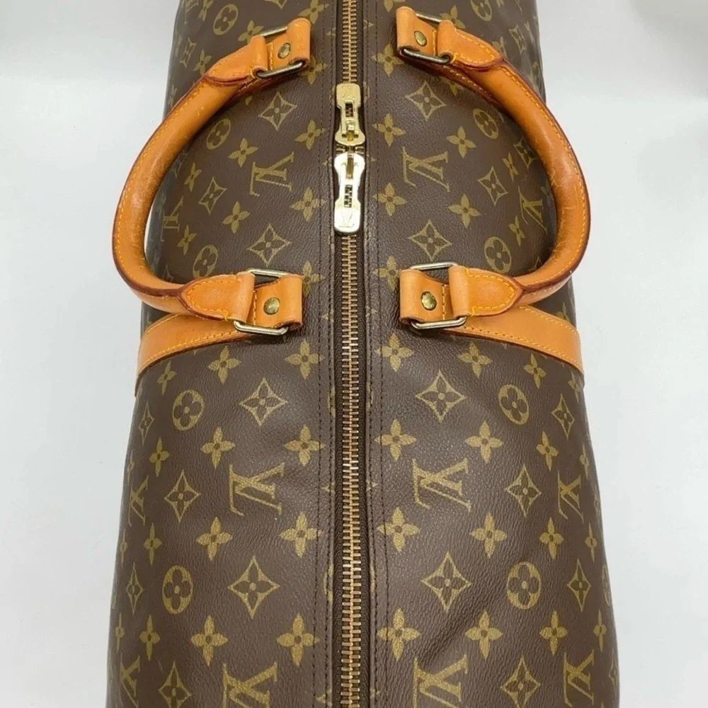Auth Louis Vuitton Monogram Keepall 60 Boston Bag W/PadLock/Tag